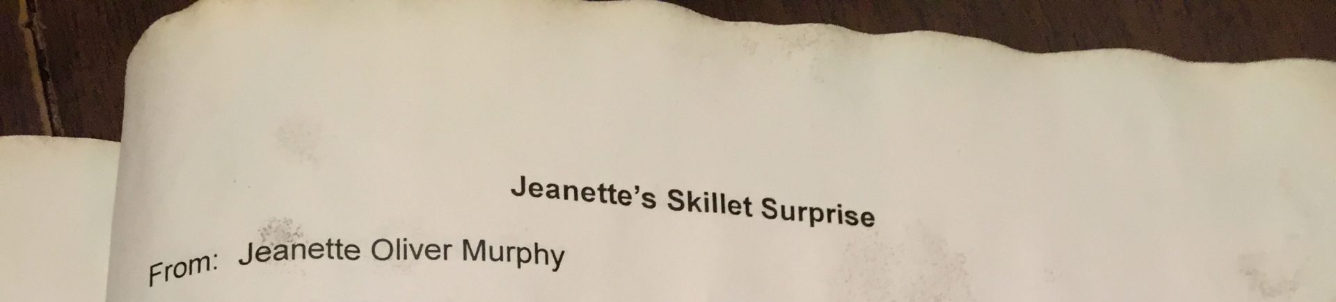 Jeanette’s Skillet Surprise