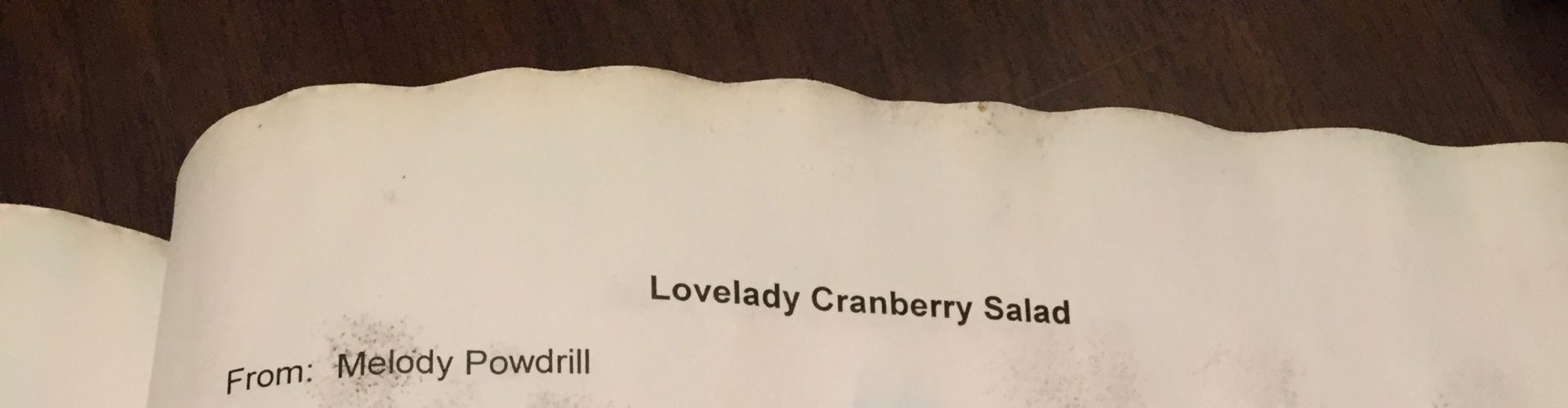 Lovelady Cranberry Salad